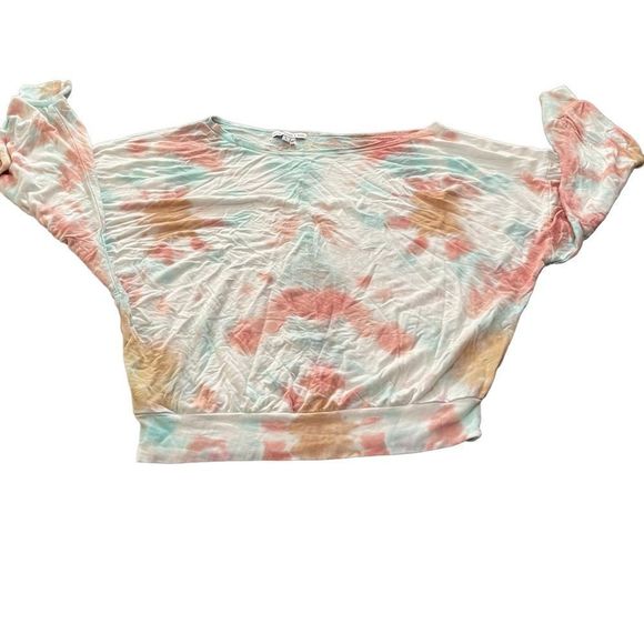 Young Fabulous & Broke Tops - Young Fabulous & Broke Womens Scoop Neck Tie Dyed Sweater size Large